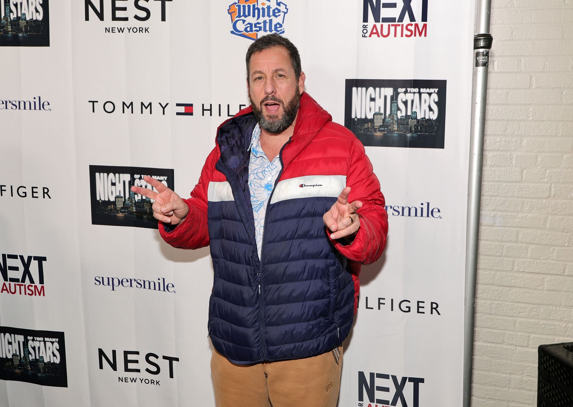 Adam Sandler attends the 2025 Night Of Too Many Stars at Beacon Theatre on March 31, 2025 in New York City. (Photo by Dia Dipasupil/Getty Images)